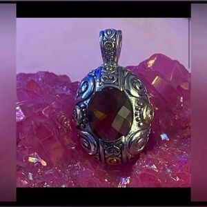 Vintage Renaissance Revival Cubic Zirconia Pendant #6828